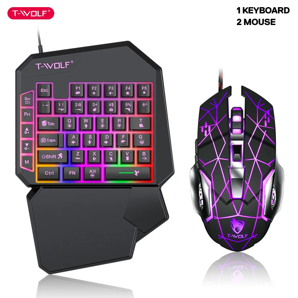 Gaming Keyboard Mini - T-WOLF TF900 One Handed Keyboard Throne