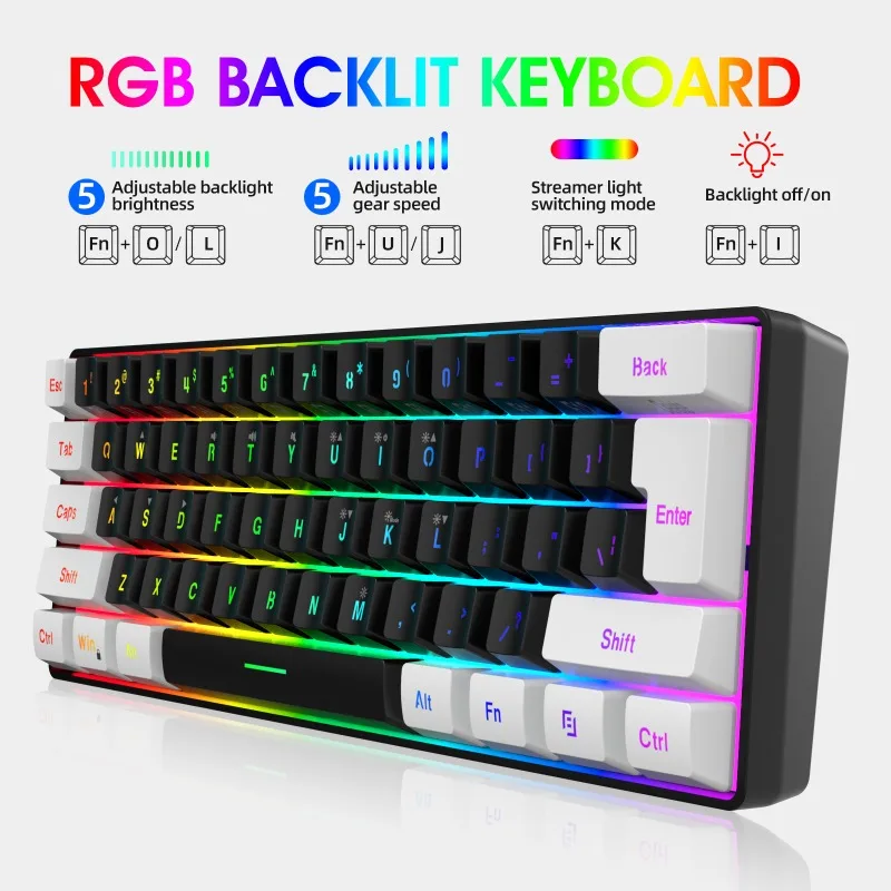 Keyboard and Mouse 60% Compute - Gaming Keyboard Ergonomics ulasan dan harga