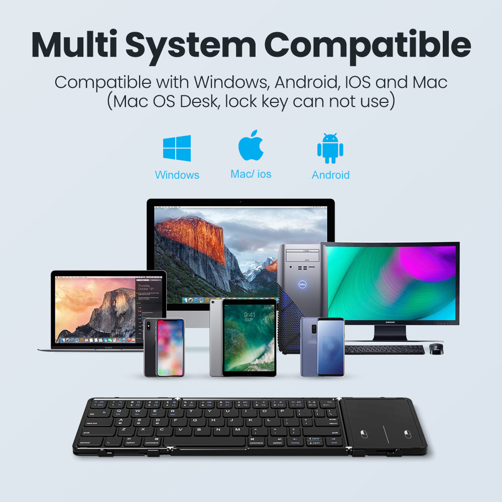 BOW Korea/Russia Wireless Fold - Gaming Keyboard No Number Pad ulasan dan harga