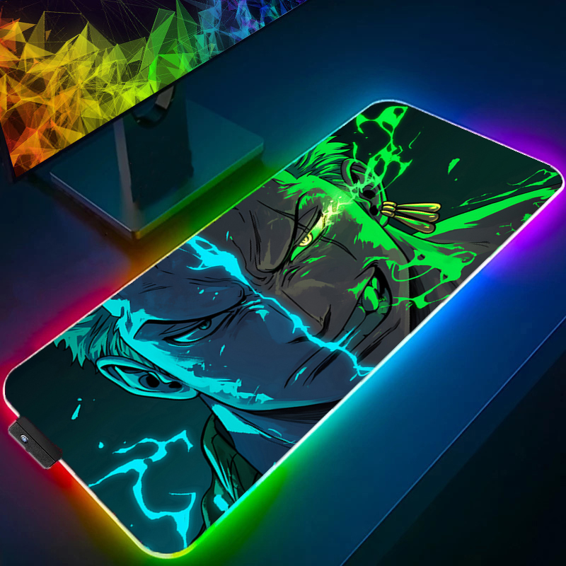 ONE PIECE Zoro Mouse Pad RGB G - Gaming Keyboard En Mouse ulasan dan harga