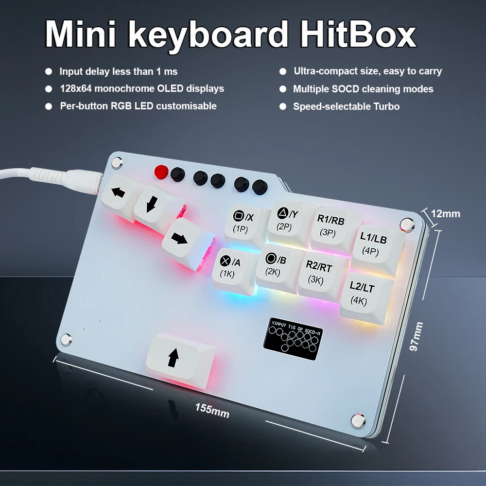 Hitbox Mini GP2040 CE Fightsti - Gaming Keyboard Mini ulasan dan harga