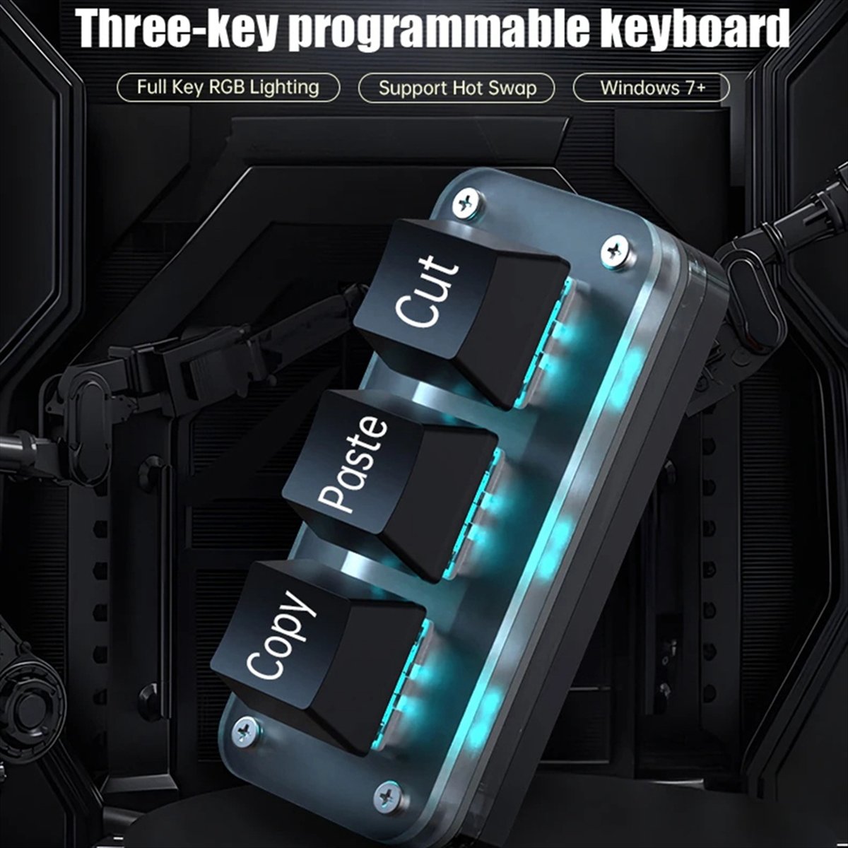 doyou 3 Keys Macro Programming - Gaming Keyboard Mini ulasan dan harga
