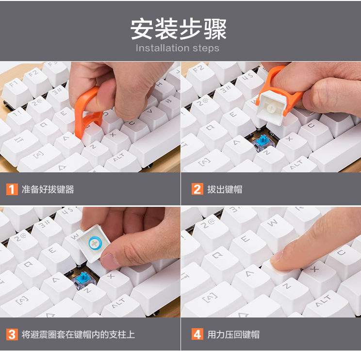 104pcs/pack Silent Ring Rubber - Gaming Keyboard No Noise ulasan dan harga